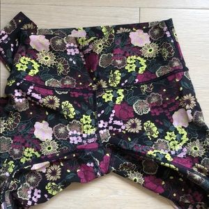 Lululemon floral high rise under wunder leggings
